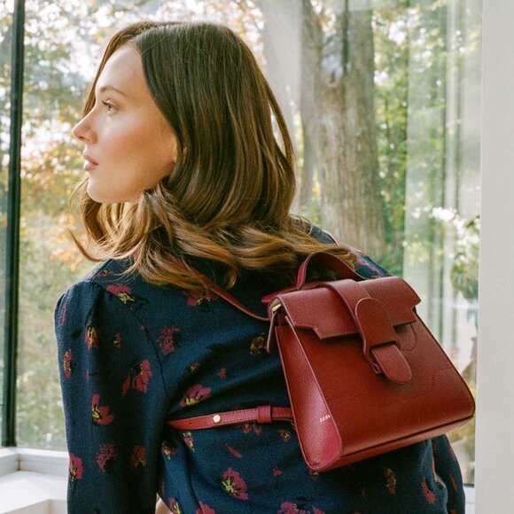 Senreve Merlot Mini Alunna Convertible‎ Crossbody Backpack w/ Statement Strap - Picture 15 of 16